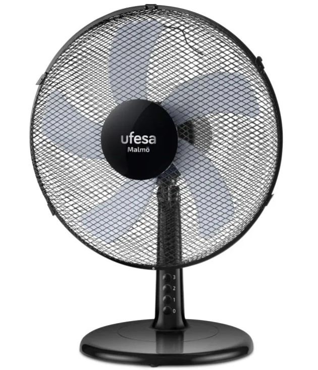 Ventilador de sobremesa Ufesa MALMO 40cm 50W NGRO